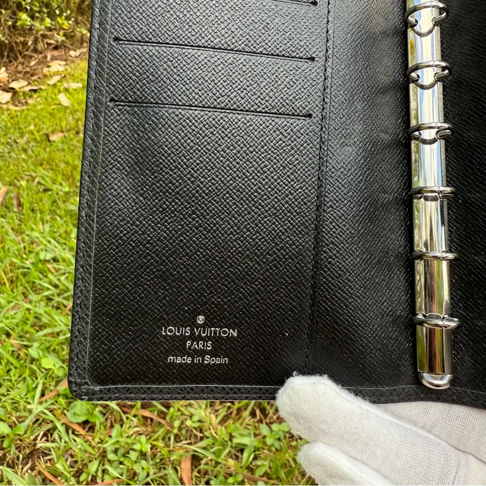 Louis Vuitton Taiga Leather Agenda Notebook Cover Agenda PM Authentic